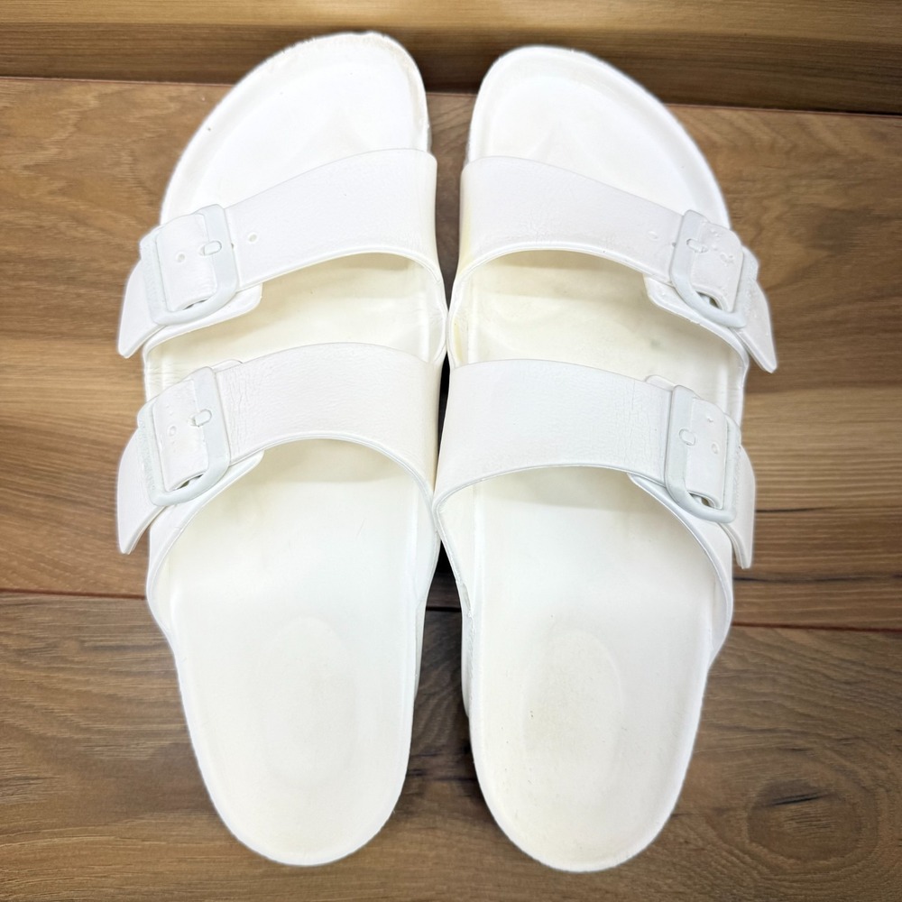 Birkenstock Arizona Eva White Sandals Womens 10 EU 41 Rubber Slides Slip On - Picture 8 of 10